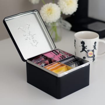 Boîte à thé avec compartiments Solstickan 13,6x15,6 cm - Noir - Solstickan Design
