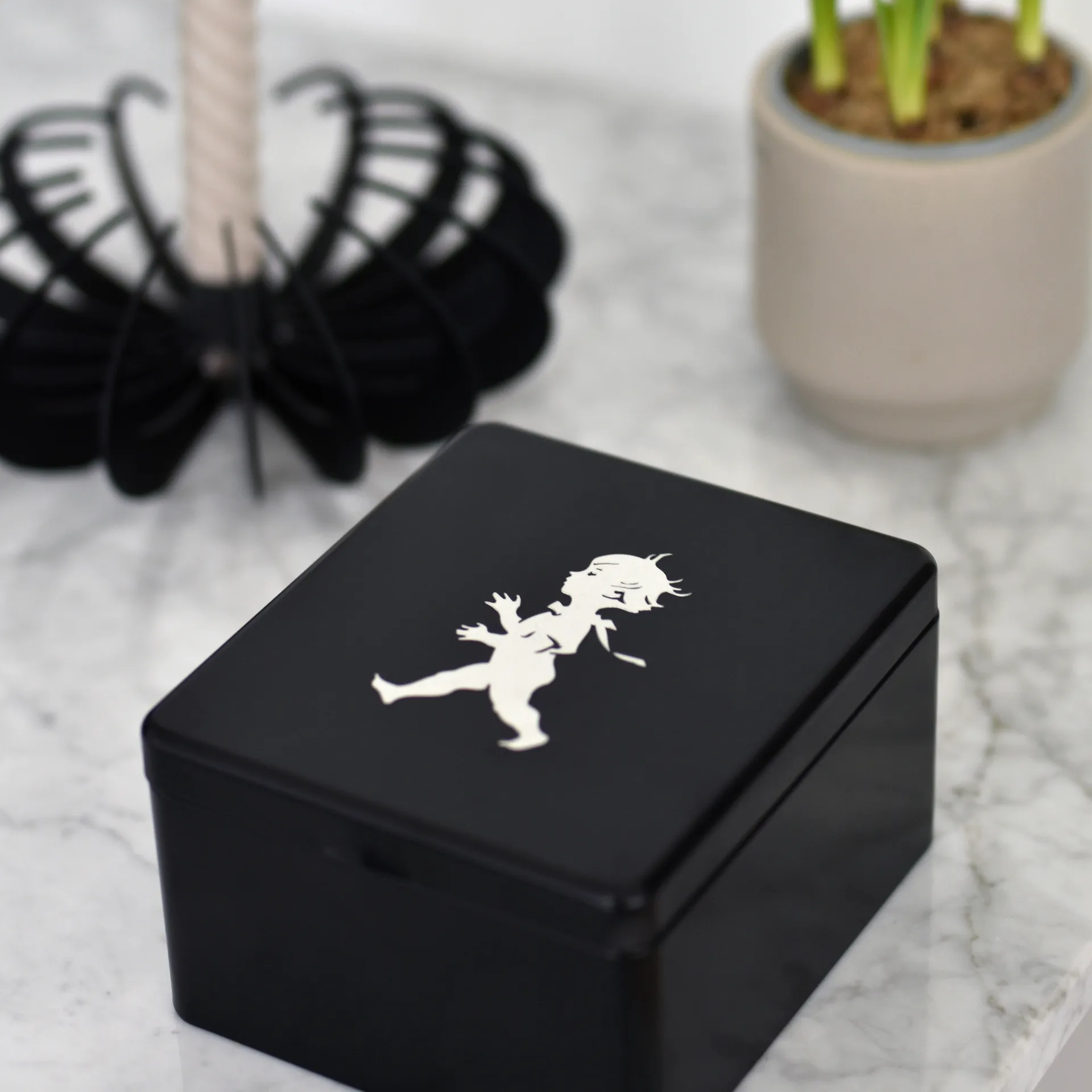 Boîte à thé avec compartiments Solstickan 13,6x15,6 cm, Noir Solstickan Design