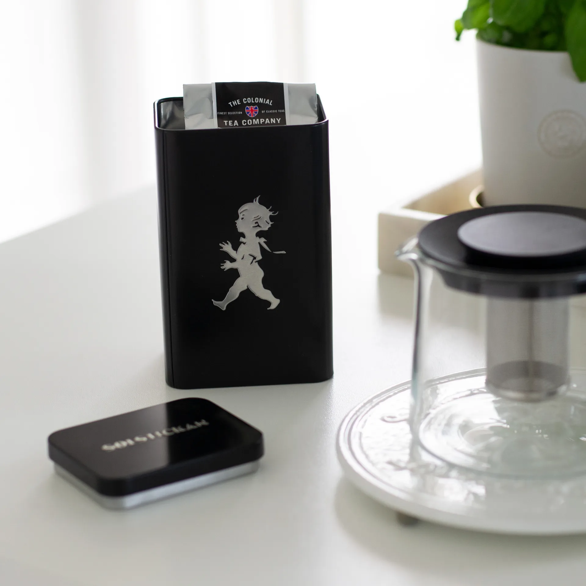 Boîte à thé Solstickan 15,2 cm, Noir mat Solstickan Design