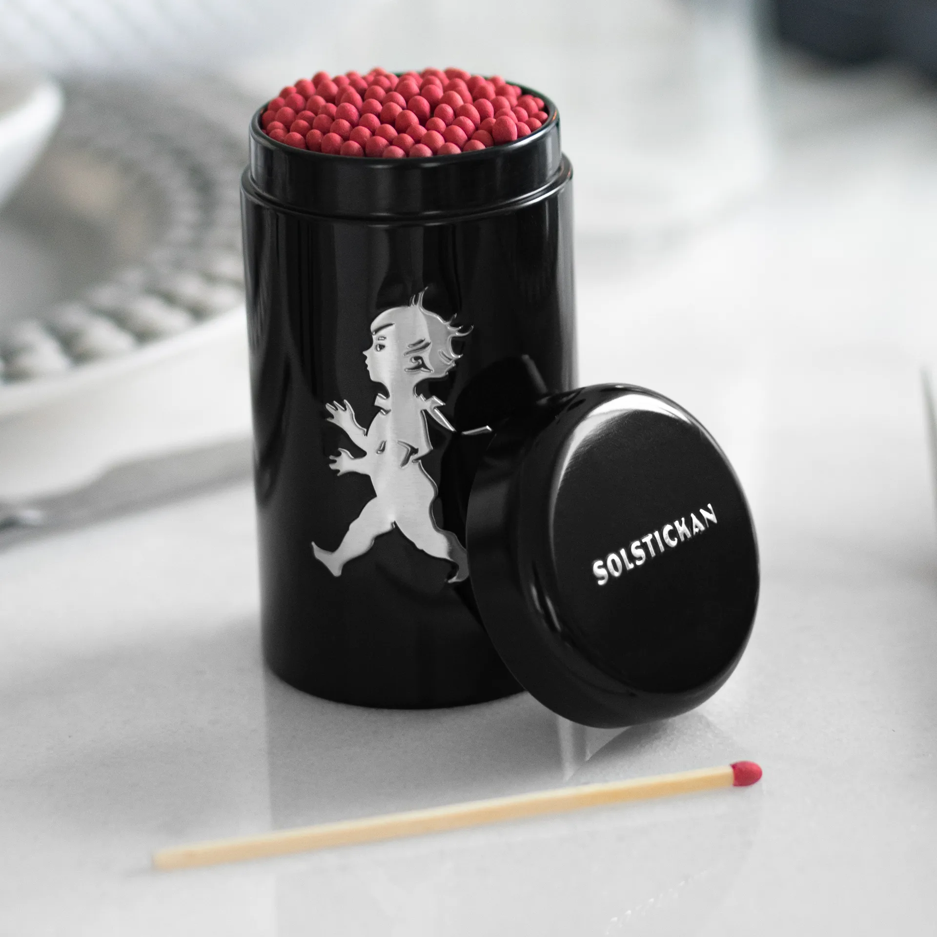 Boîte d'allumettes Solstickan 100 pièces, Noir Solstickan Design