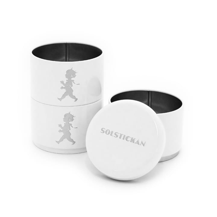 Boîte Solstickan en trois partie Ø8,5 cm - Blanc - Solstickan Design