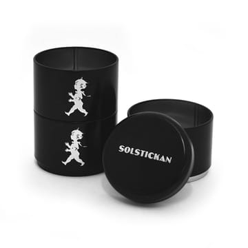 Boîte Solstickan en trois partie Ø8,5 cm - Noir - Solstickan Design