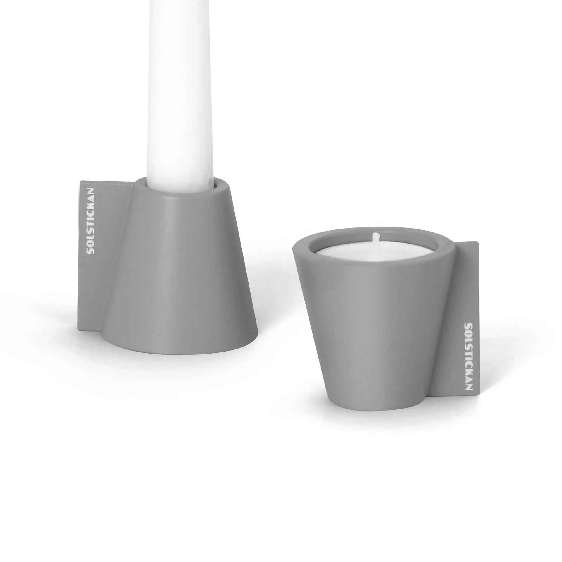 Bougeoir Flipp 5x6 cm, Gris Solstickan Design
