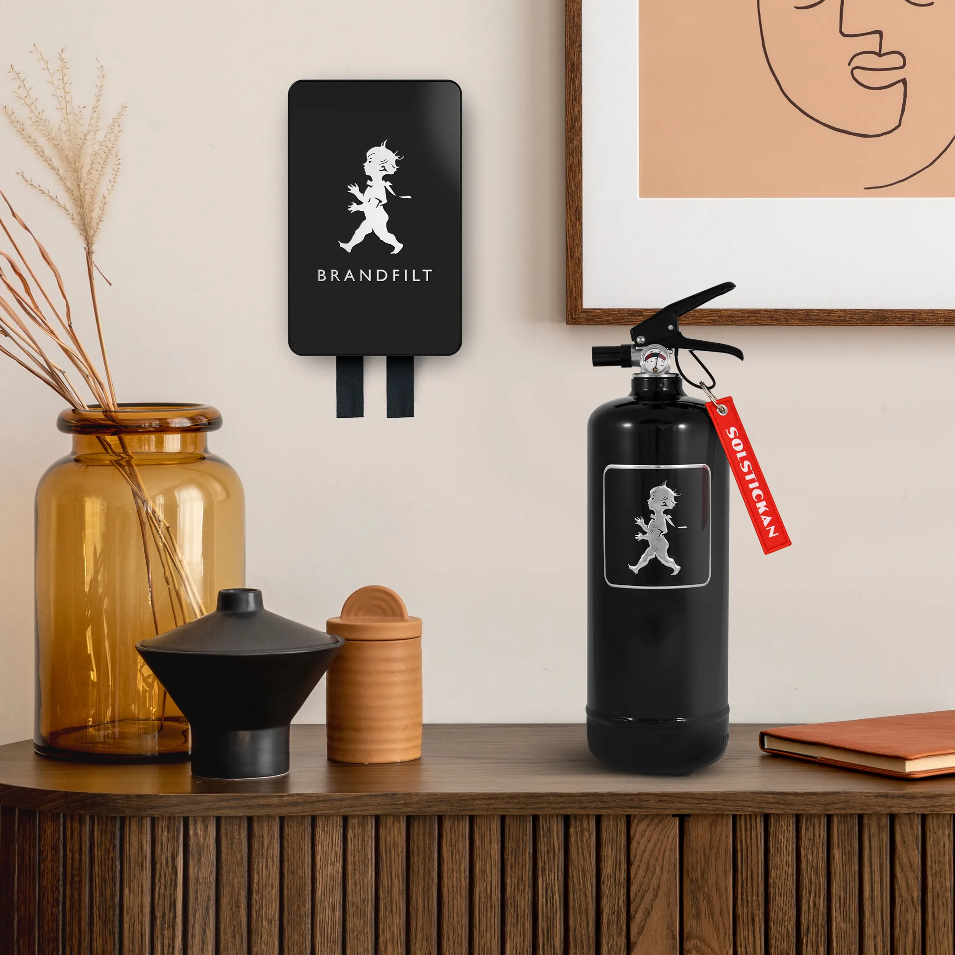 Couverture anti-feu Solstickan 16x2,7x25 cm, Noir mat Solstickan Design