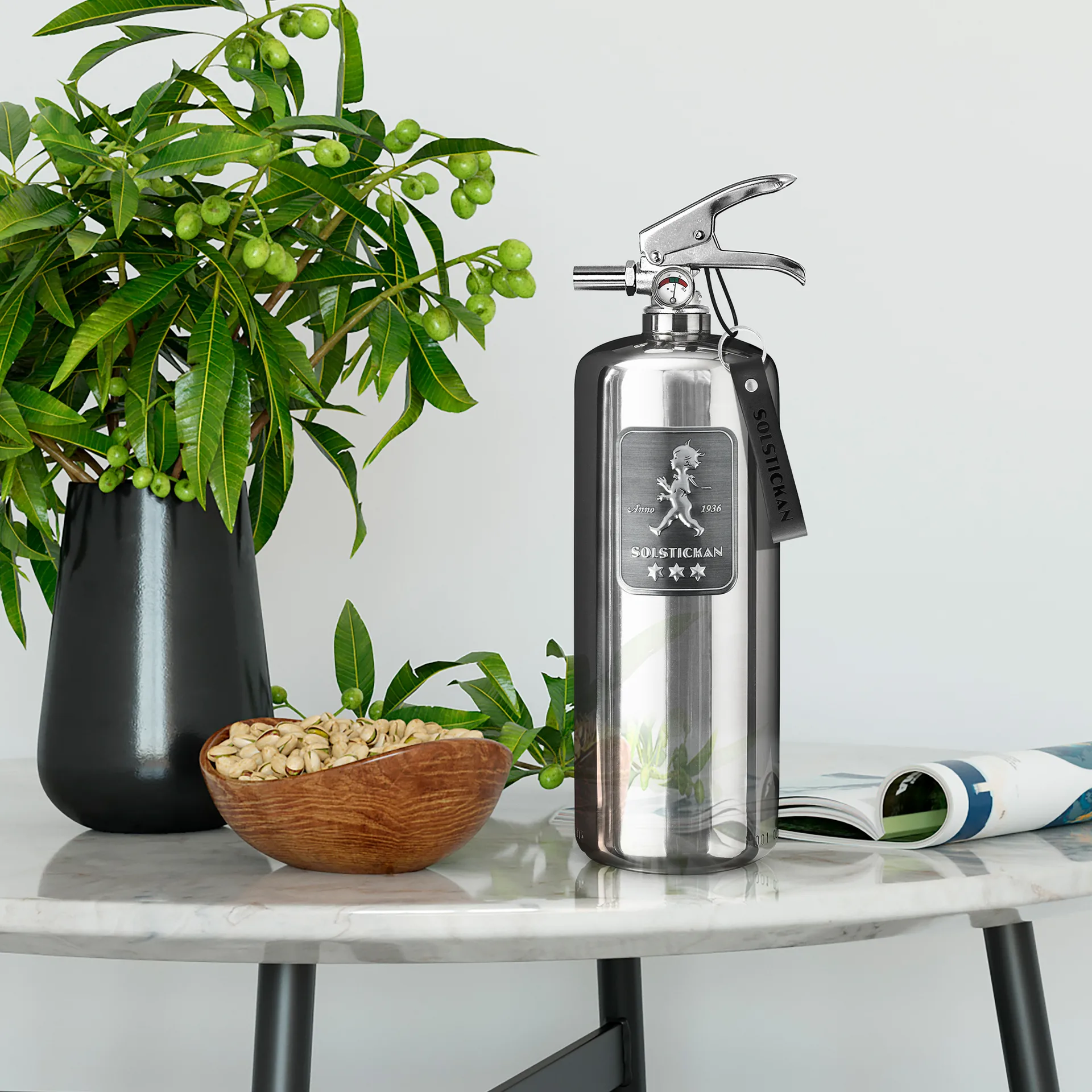 Extincteur Solstickan 2 kg, Design Edition acier Solstickan Design