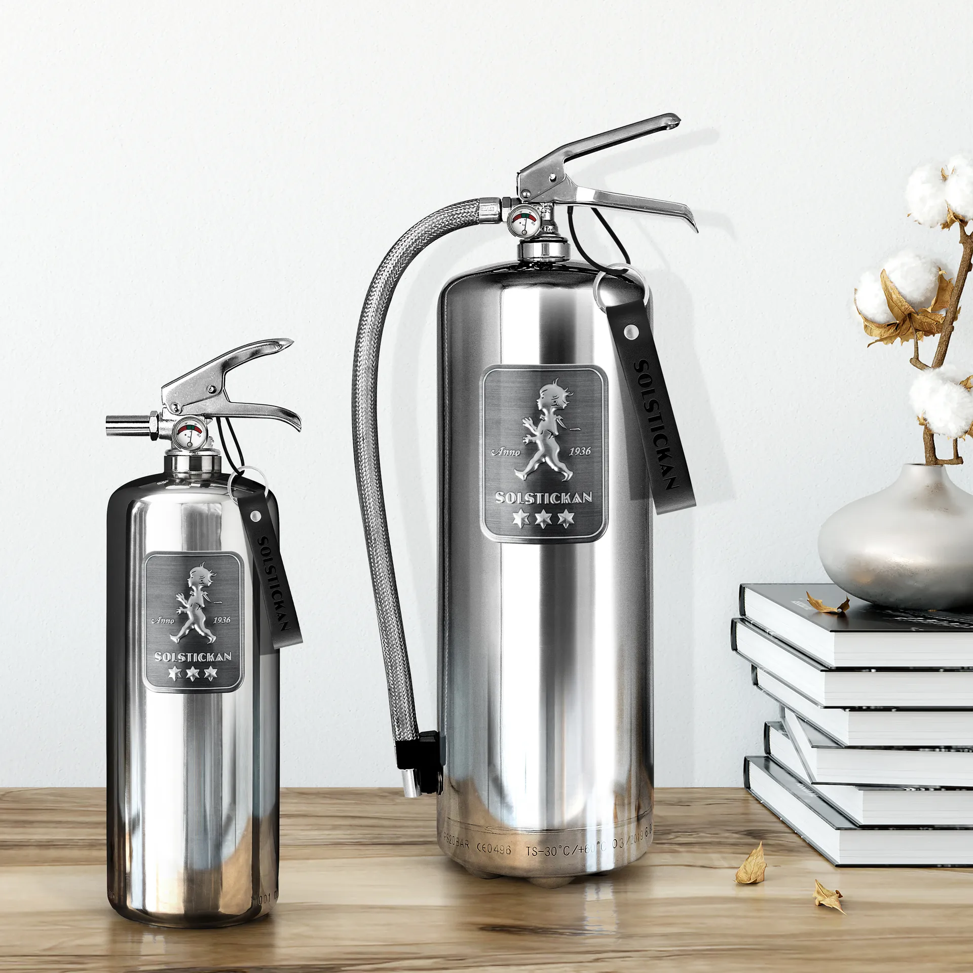 Extincteur Solstickan 2 kg, Design Edition acier Solstickan Design