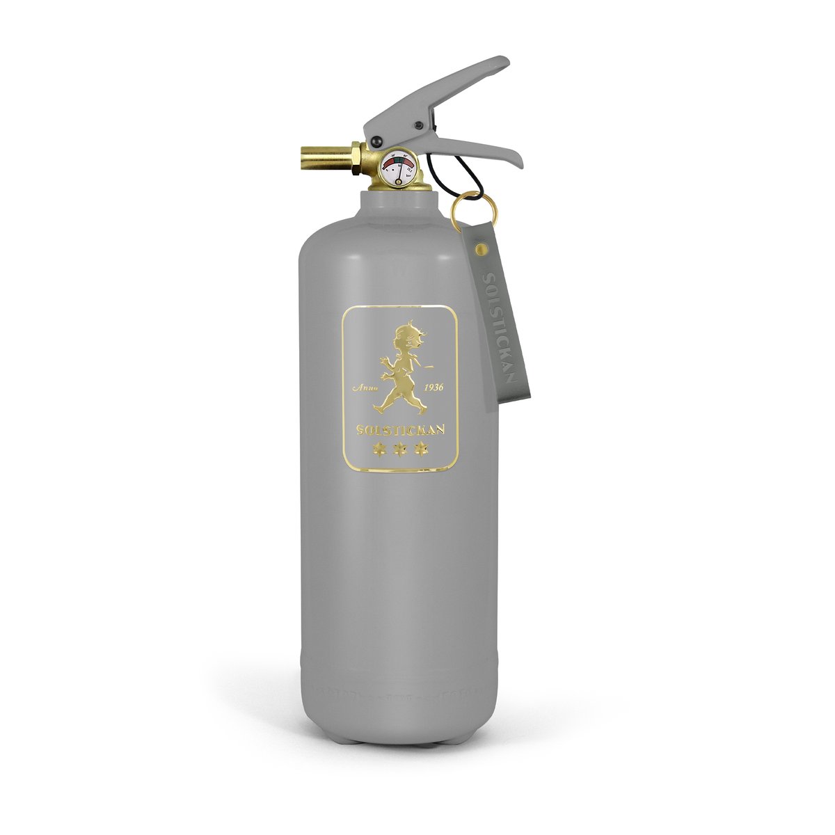 Solstickan Design Extincteur Solstickan 2 kg Design Edition gris-or