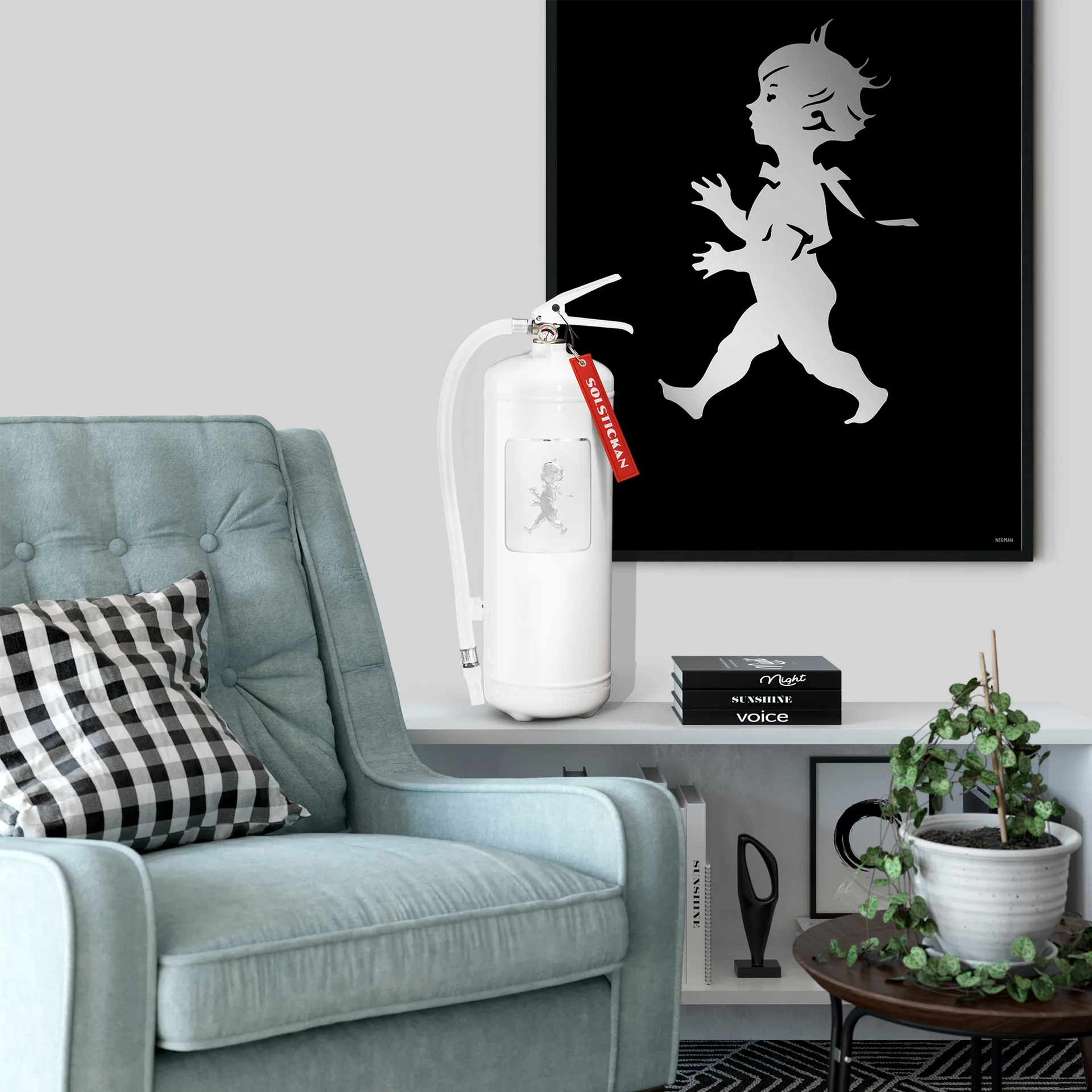 Extincteur Solstickan 6 kg, Blanc-argent Solstickan Design