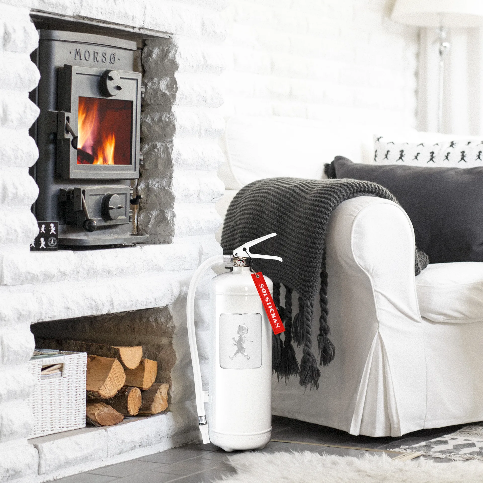 Extincteur Solstickan 6 kg, Blanc-argent Solstickan Design