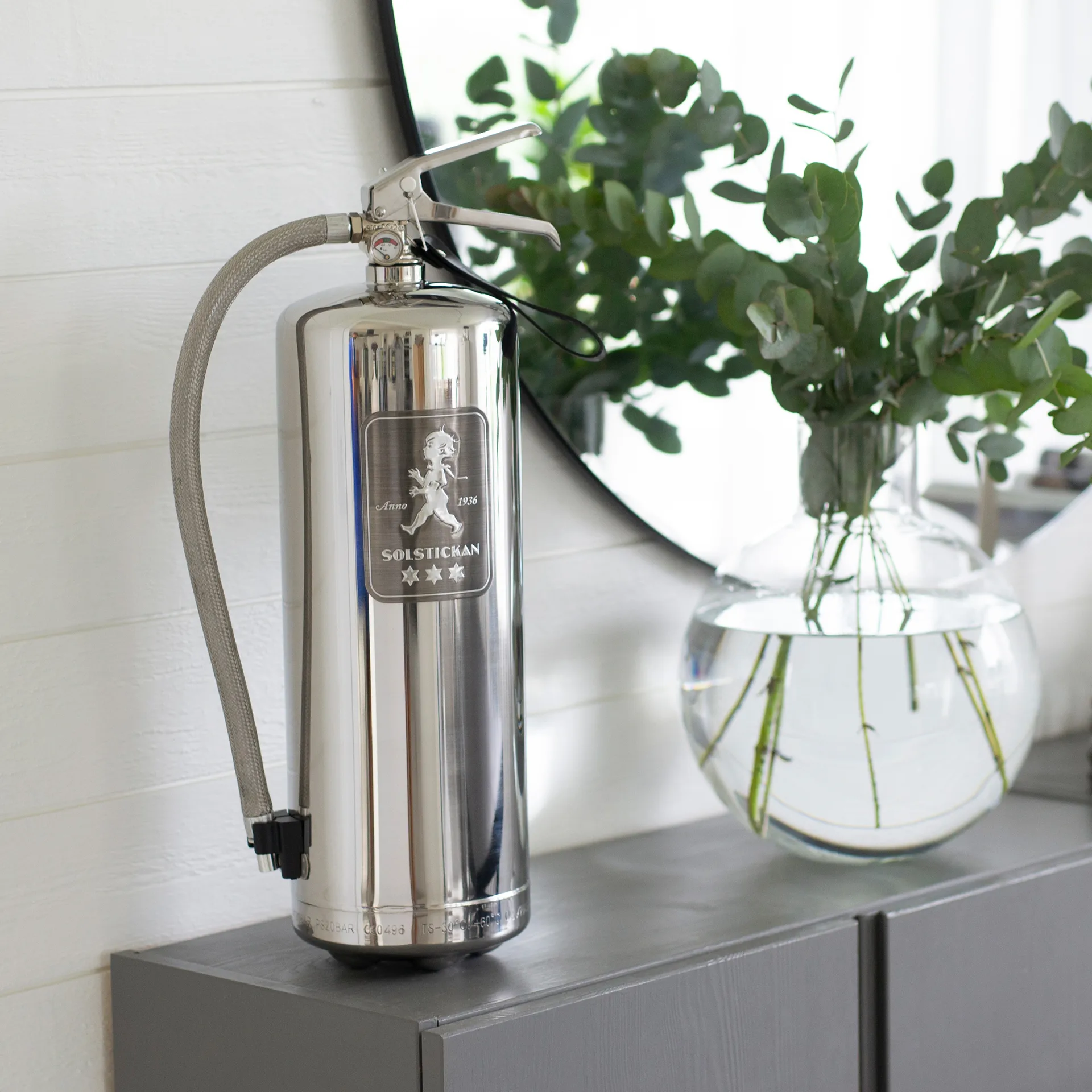 Extincteur Solstickan 6 kg, Design Edition acier Solstickan Design