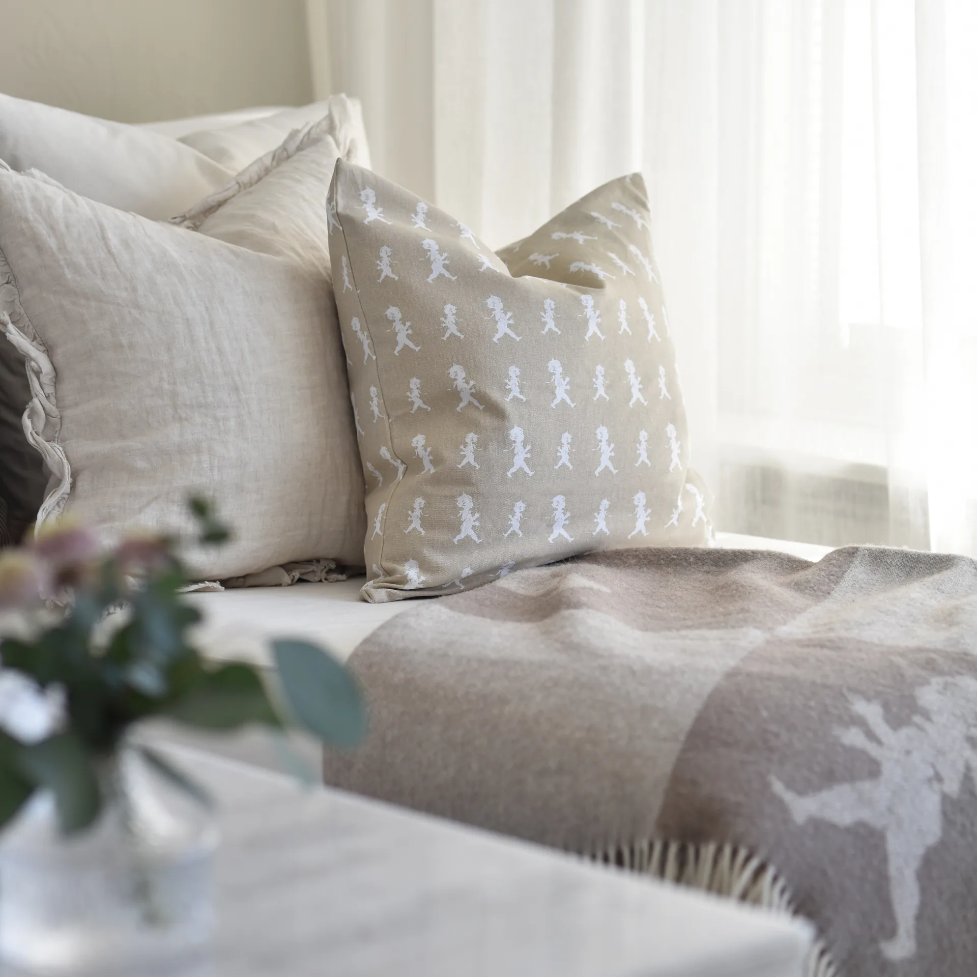 Housse de coussin Solstickan 50x50 cm, Sable Solstickan Design