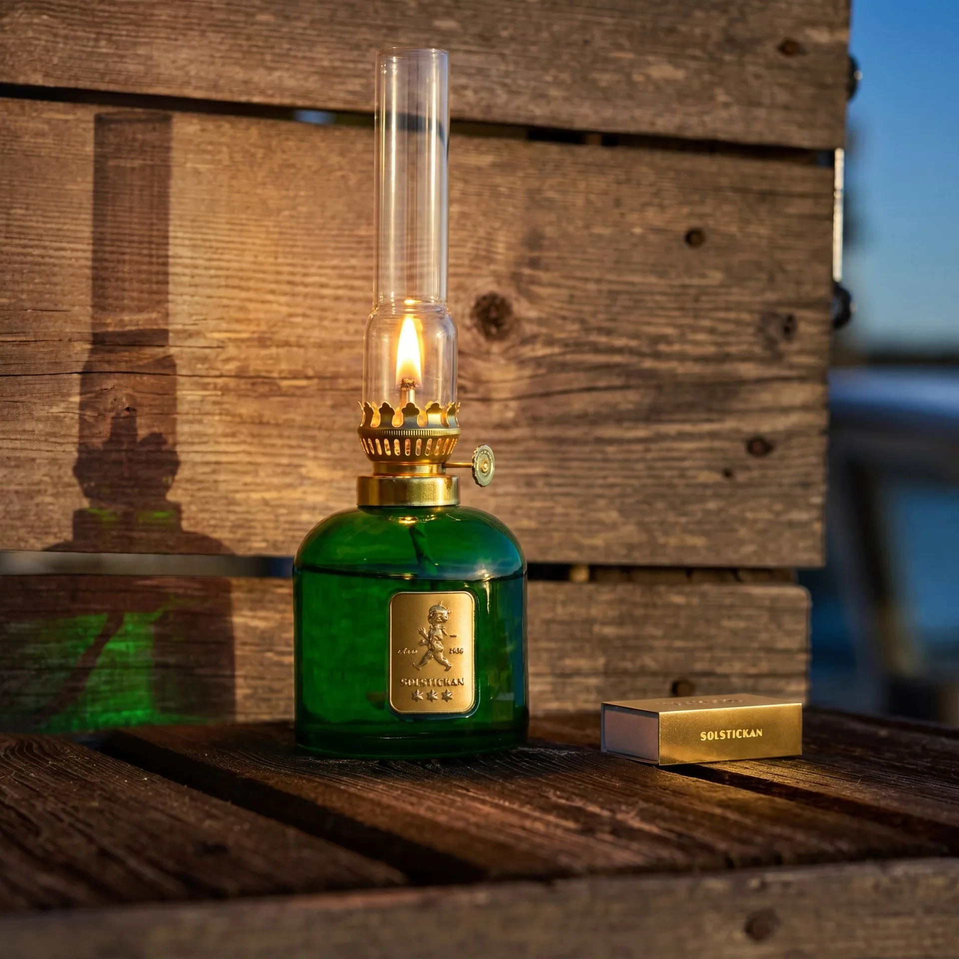 Lampe à pétrole Solstickan, Vert, Ø8x24 cm Solstickan Design