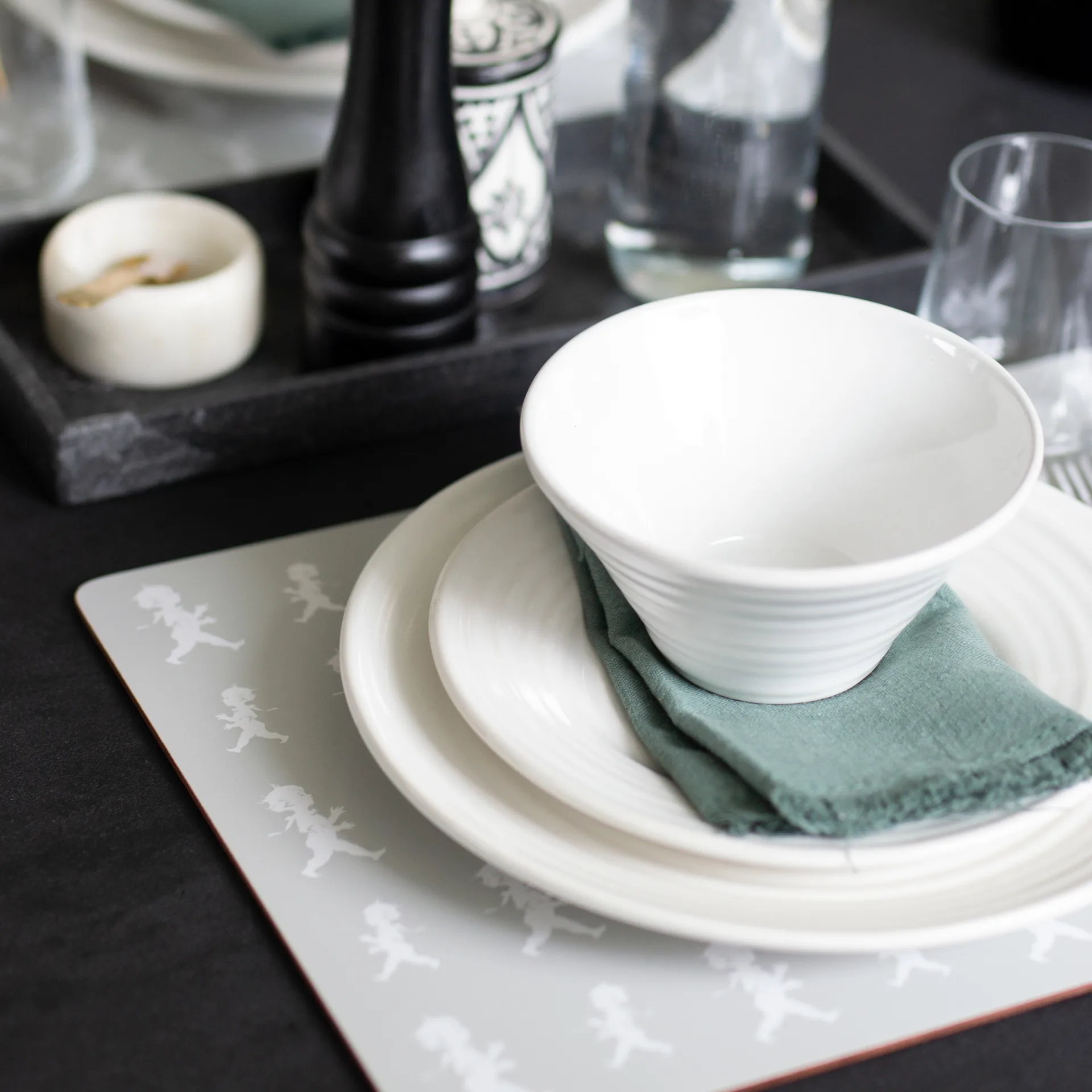 Lot de 2 sets de table Solstickan 30x40 cm, Gris Solstickan Design