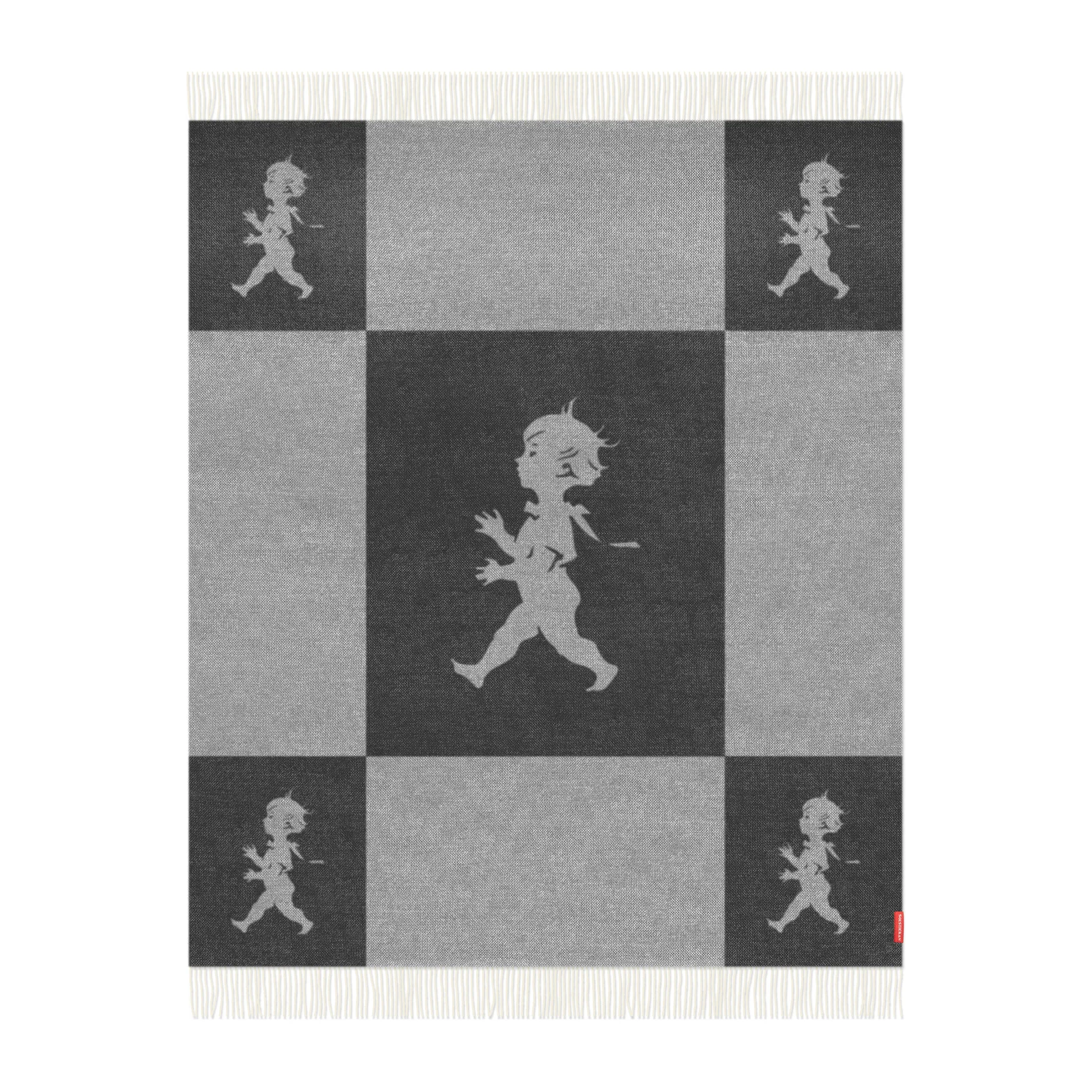 Plaid Solstickan laine mérinos 130x170 cm, Gris anthracite Solstickan Design