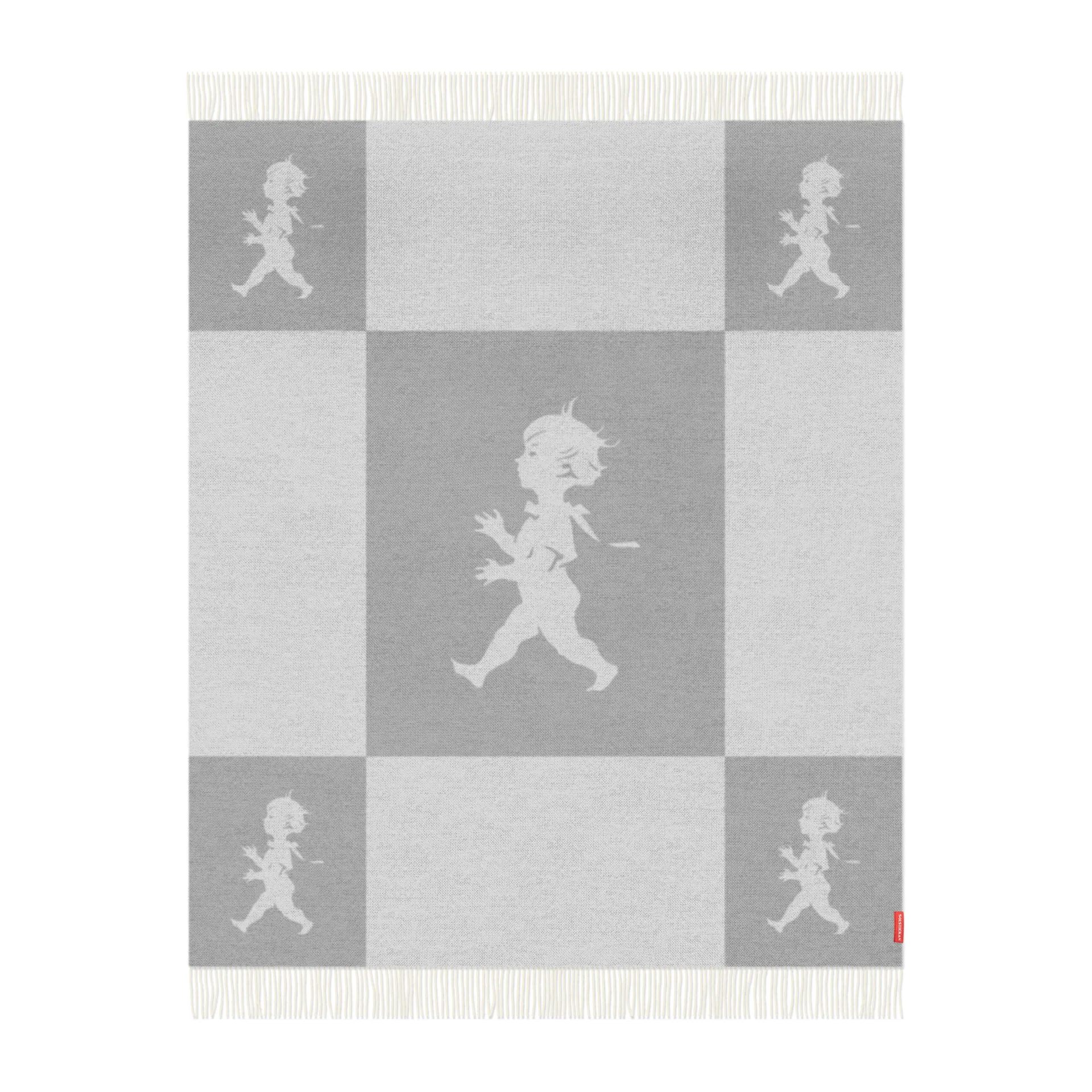 Plaid Solstickan laine mérinos 130x170 cm, Gris clair Solstickan Design