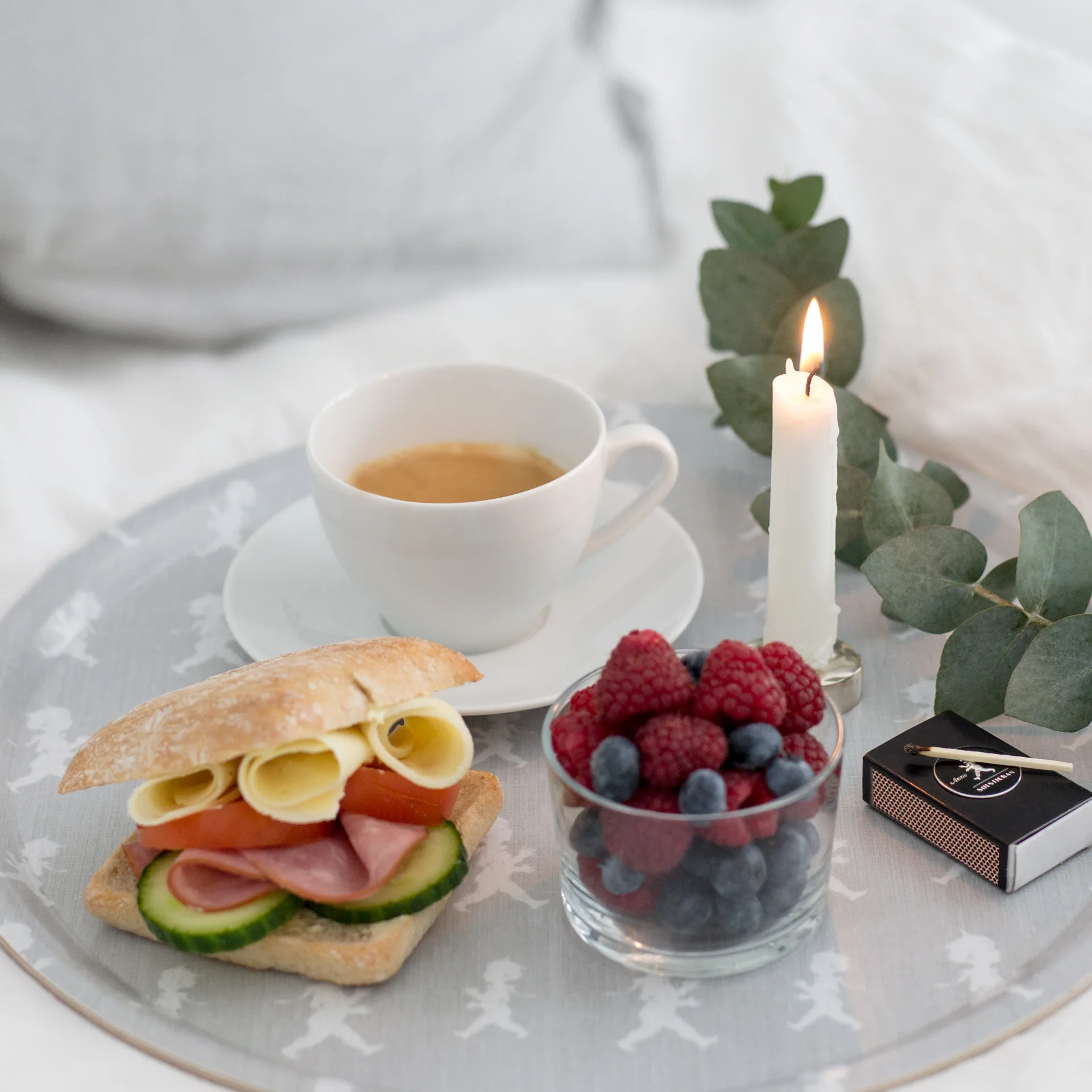 Plateau Solstickan Ø38 cm, Gris Solstickan Design