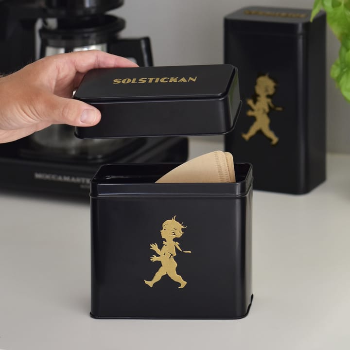 Solstickan boîte pour filtre à café 15.4x17 cm - Noir et or - Solstickan Design