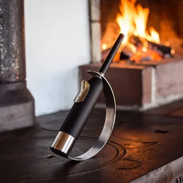 Solstickan briquet coupe-flamme - Noir-argent - Solstickan Design