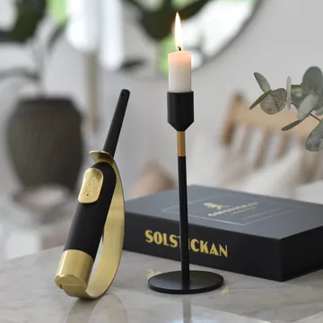 Solstickan briquet coupe-flamme - Noir-laiton - Solstickan Design