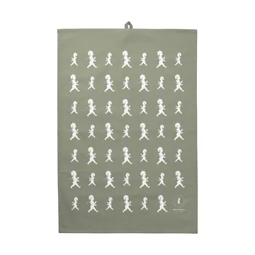 Torchon Solstickan 50x70 cm - Vert-blanc - Solstickan Design