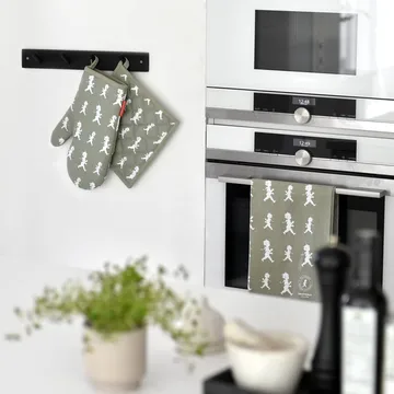 Torchon Solstickan 50x70 cm - Vert-blanc - Solstickan Design