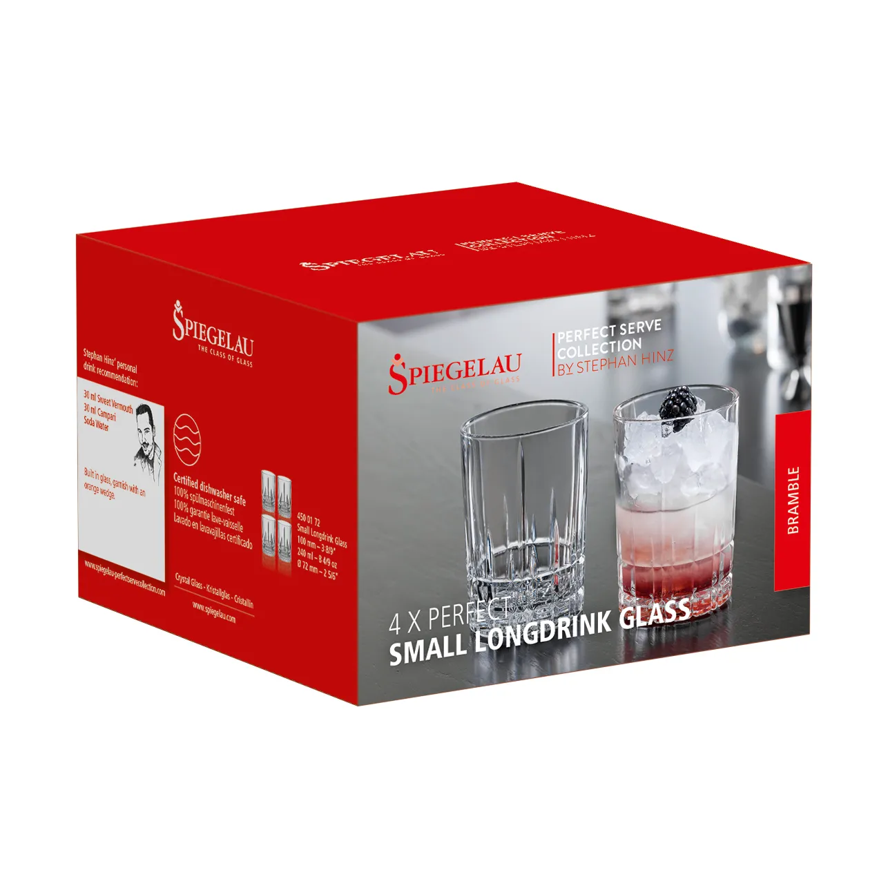 Verre à long drink Perfect Serve 24 cl lot de 4, transparent Spiegelau