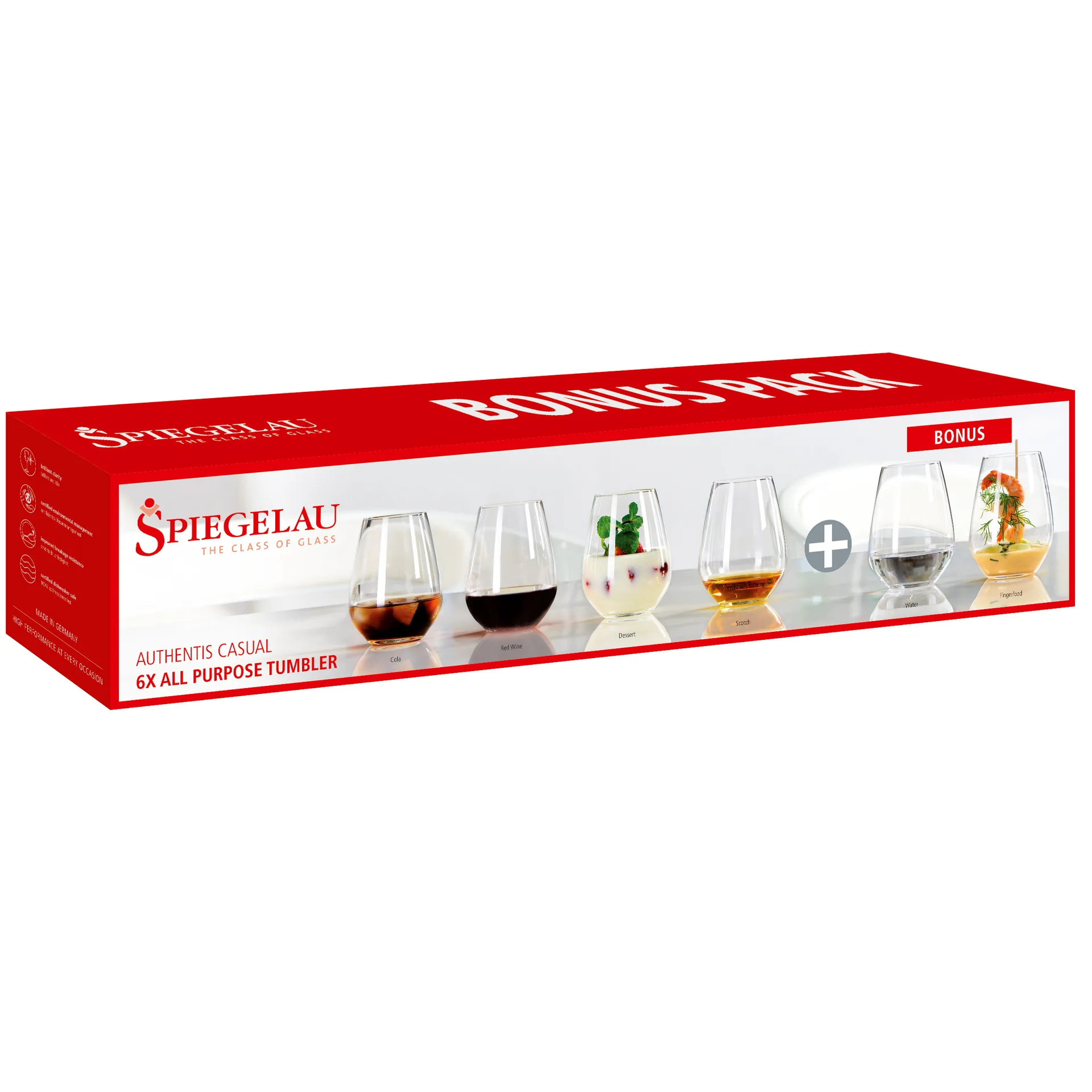 Verre Casual Authentis 46 cl lot de 6, transparent Spiegelau