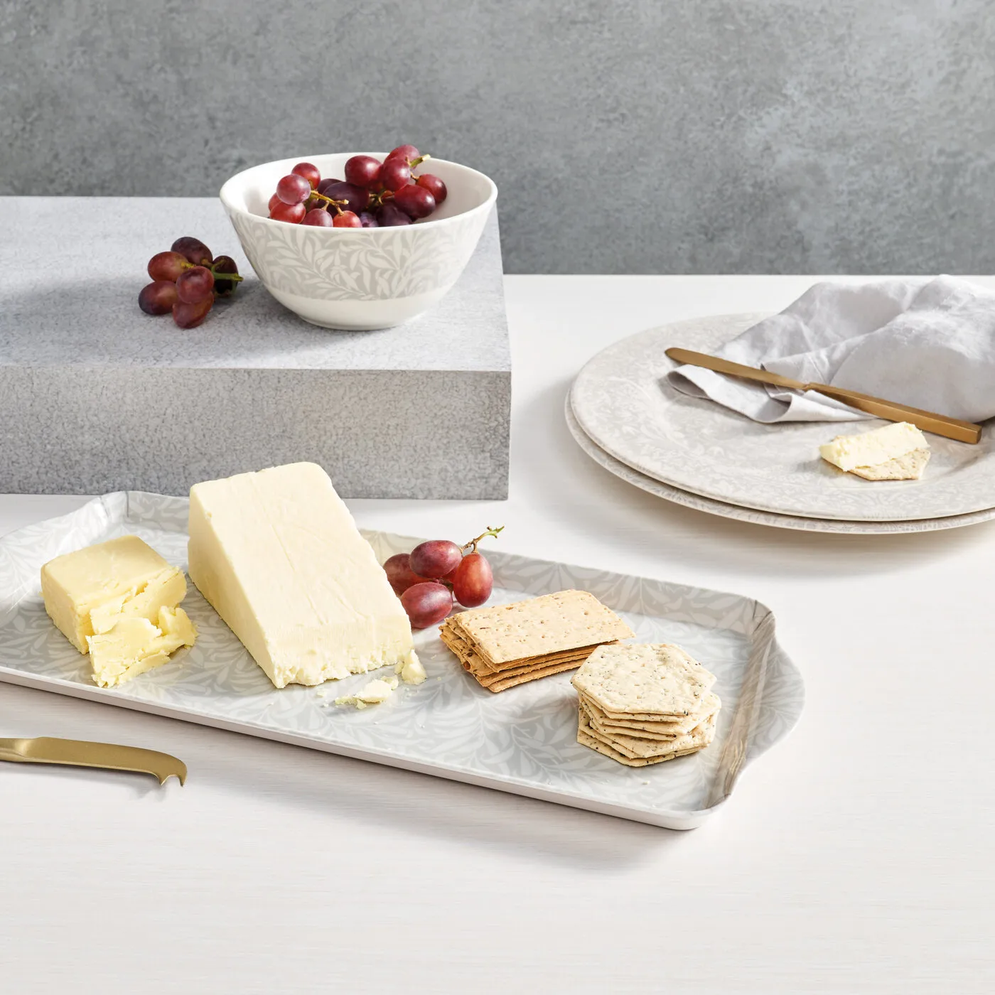 Assiette Strawberry Thief Ø28 cm, Grey Spode