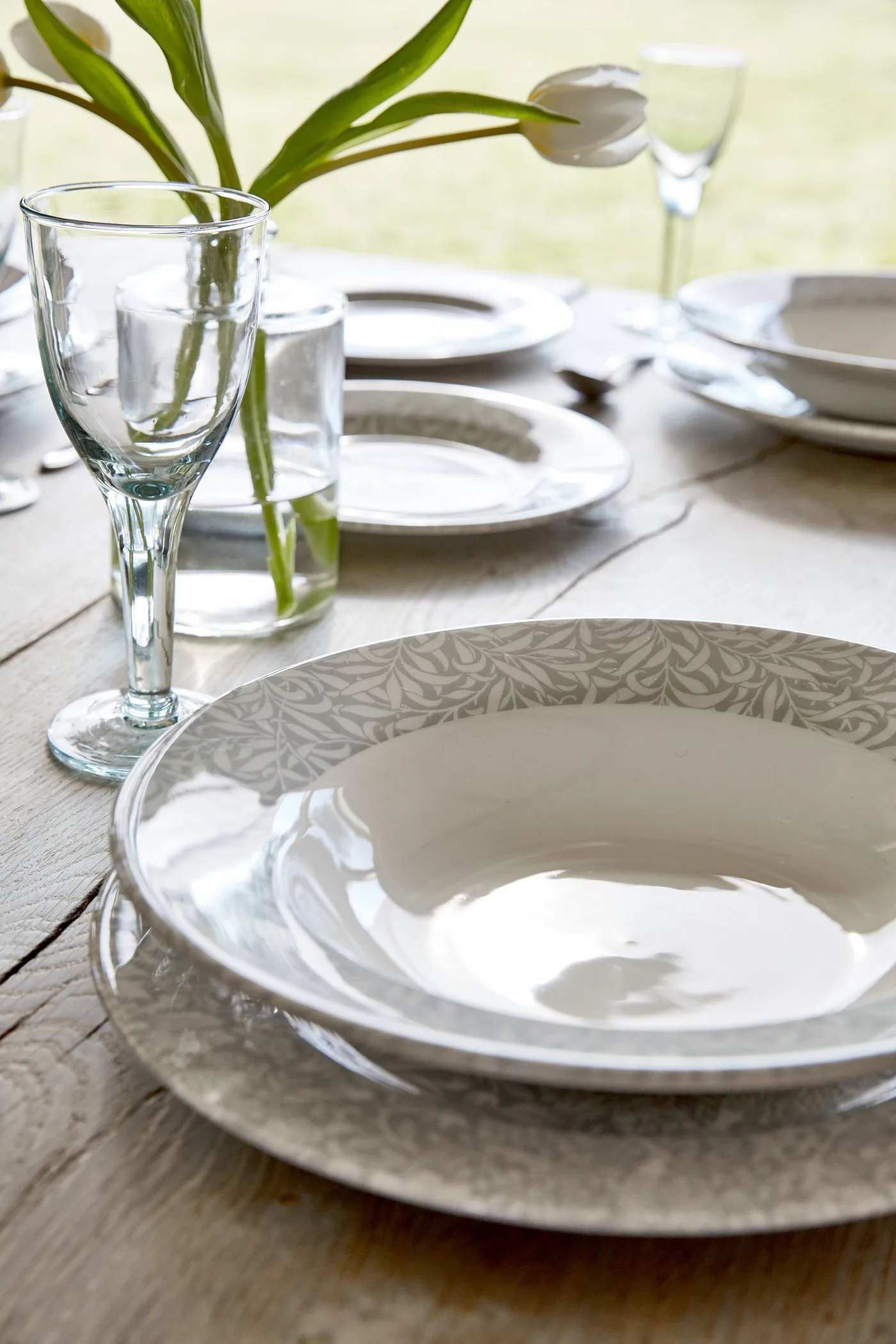 Assiette Strawberry Thief Ø28 cm, Grey Spode