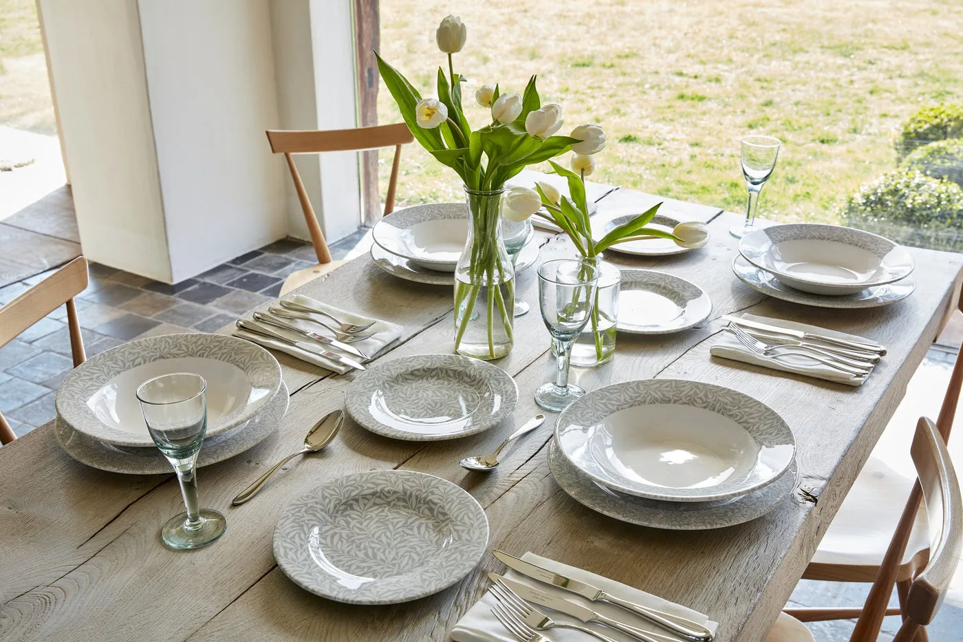 Assiette Strawberry Thief Ø28 cm, Grey Spode