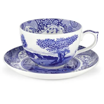 Grande tasse et soucoupe Blue Italian - 56 cl - Spode
