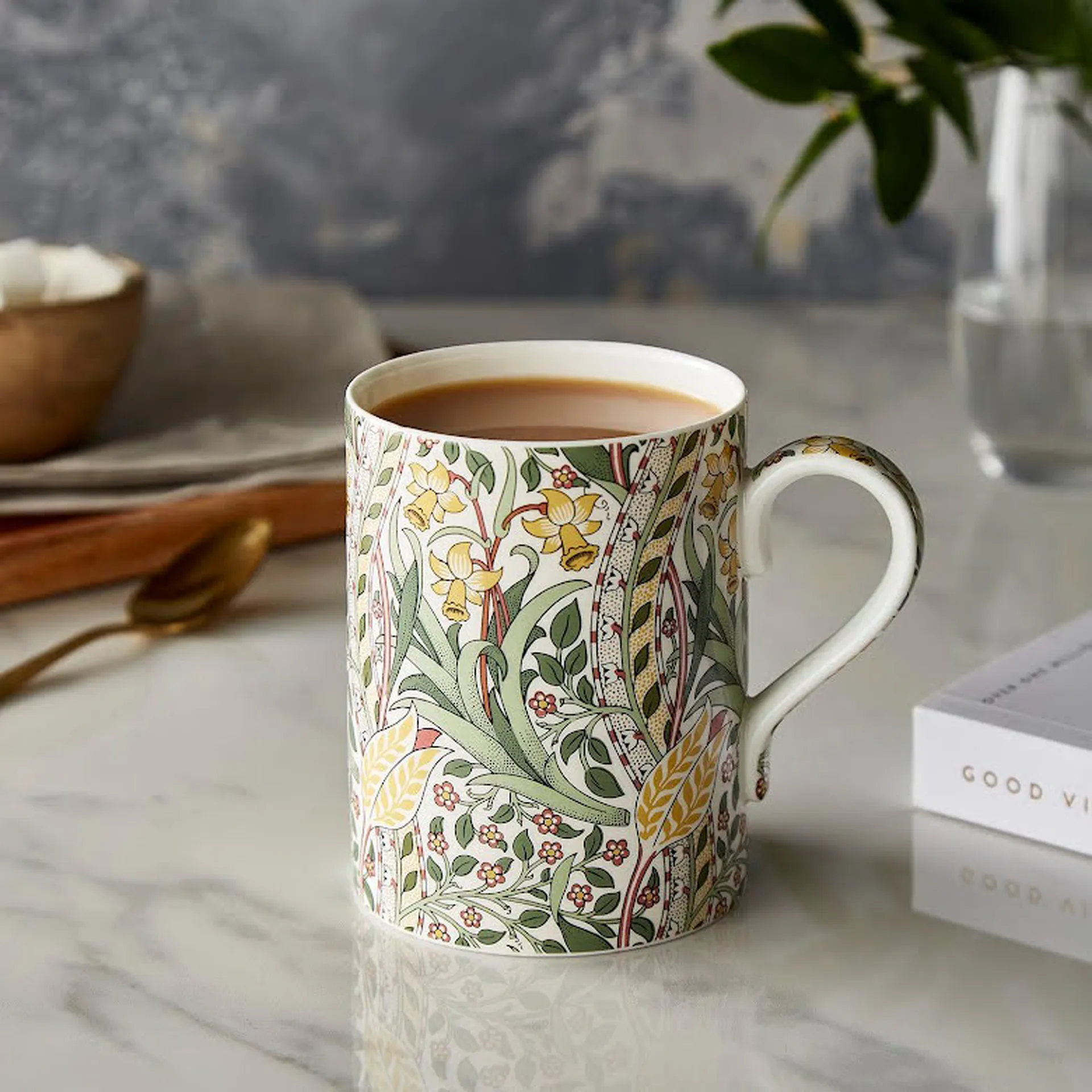 Mug Daffodil 35 cl, Feuille de laurier garance Spode