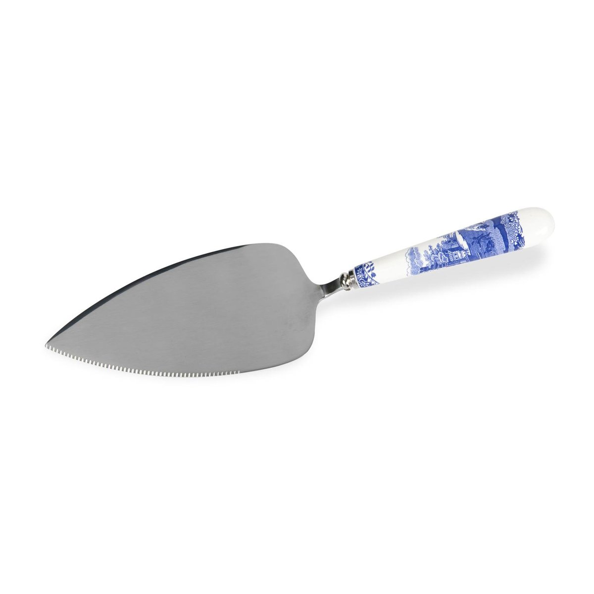 Spode Pelle à gâteau Blue Italian 25 cm Céramique-acier inoxydable