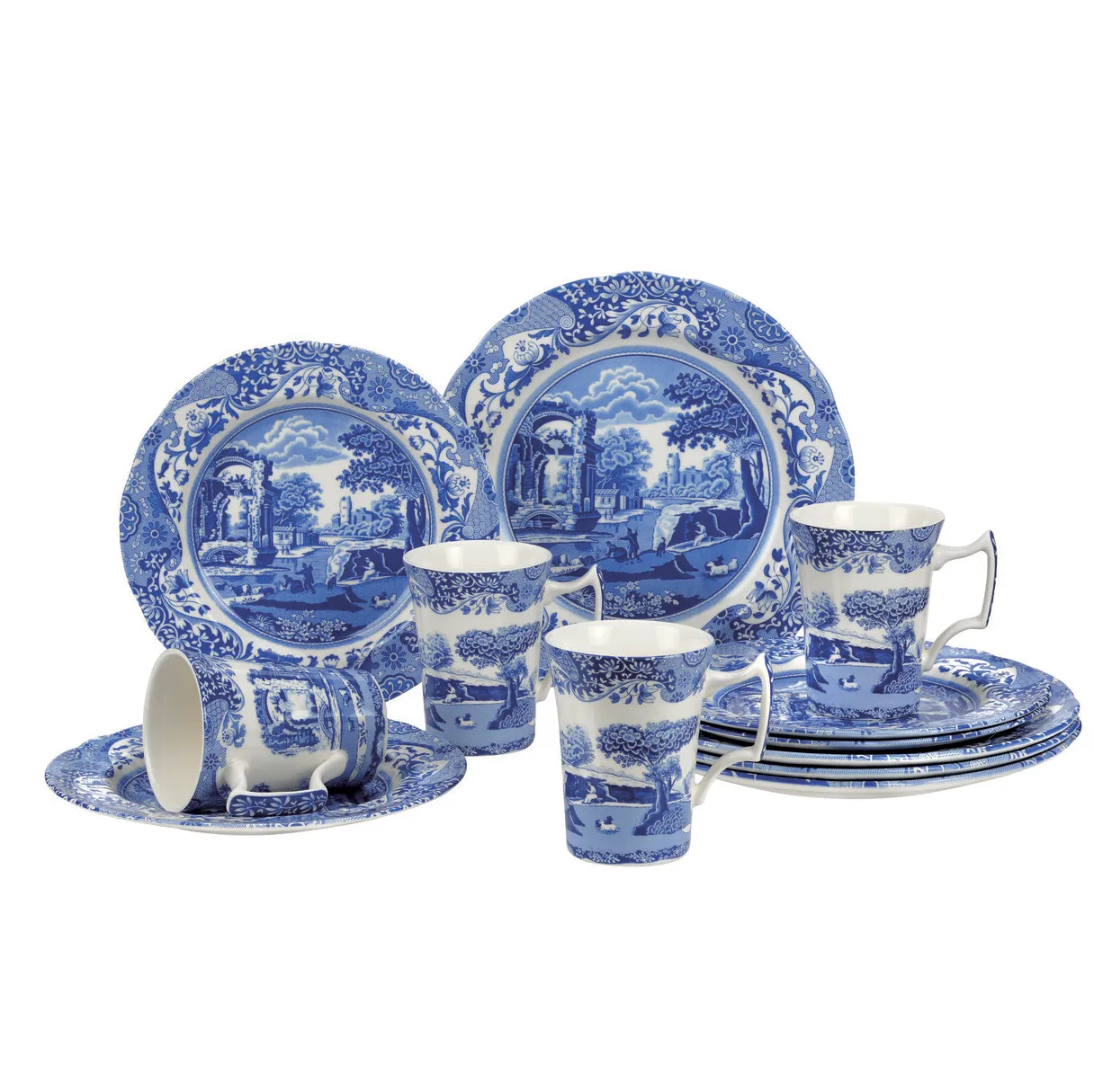 Service de 12 pièces Blue Italian, 12 pièces Spode