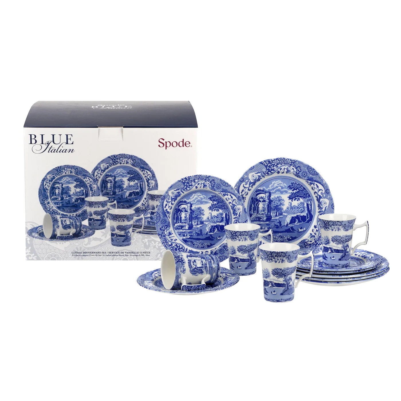 Service de 12 pièces Blue Italian, 12 pièces Spode