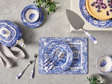 Set de 6 fourchettes à dessert Blue Italian - Céramique-acier inoxydable - Spode