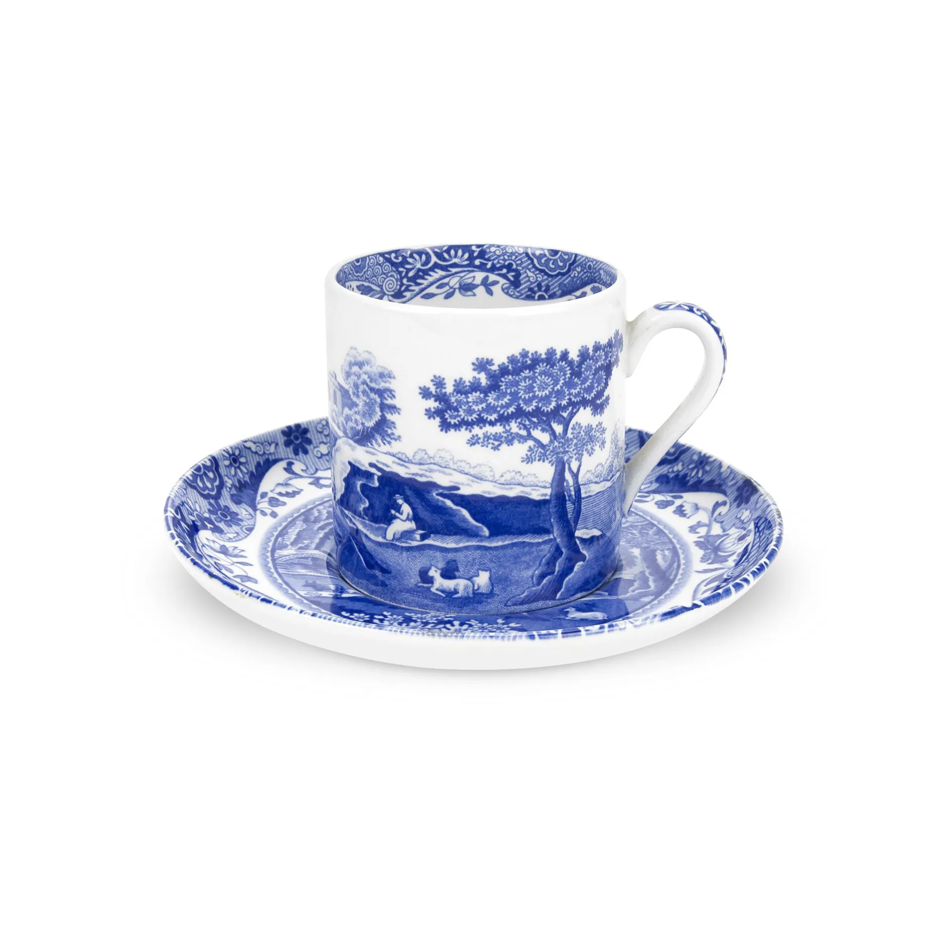 Tasse à café et soucoupe Blue Italian, 9 cl Spode