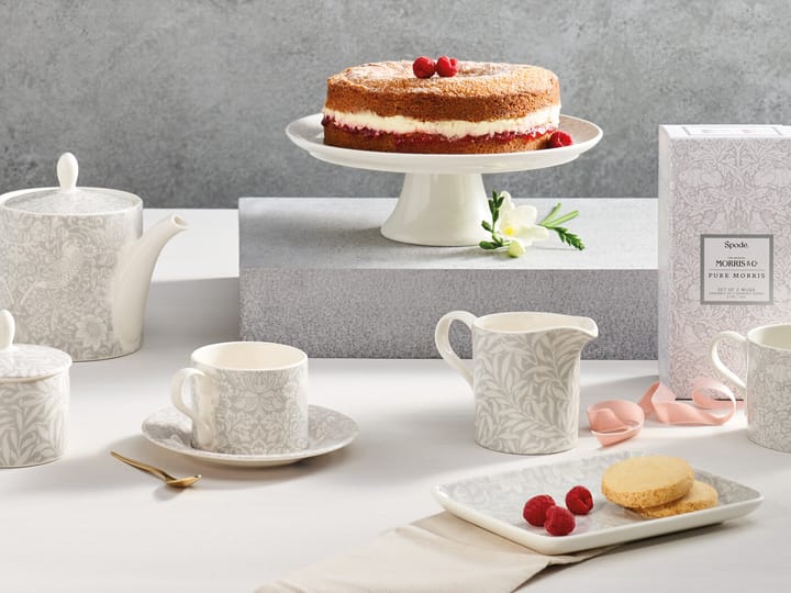 Tasse à thé avec soucoupe Strawberry Thief 28 cl, Grey Spode
