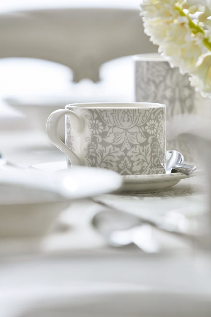 Tasse à thé avec soucoupe Strawberry Thief 28 cl, Grey Spode