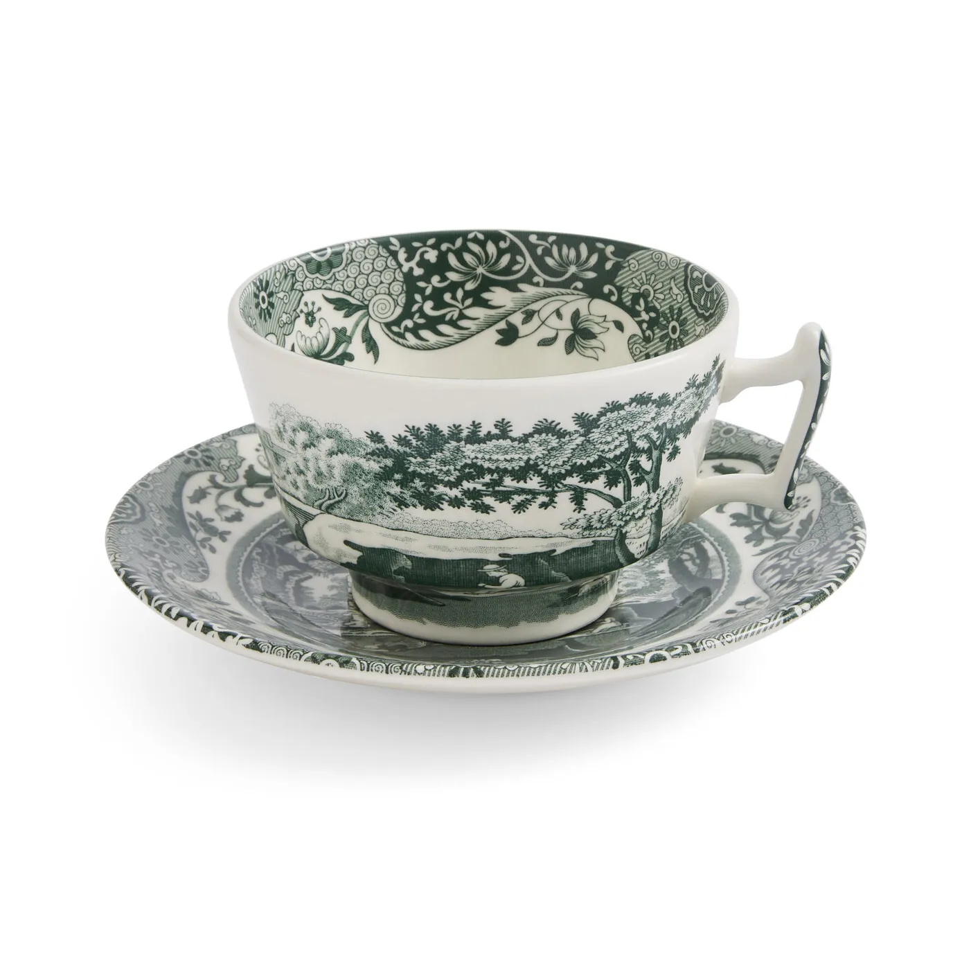 Tasse avec soucoupe Heritage Green Italian, Vert, 0,2 L Spode