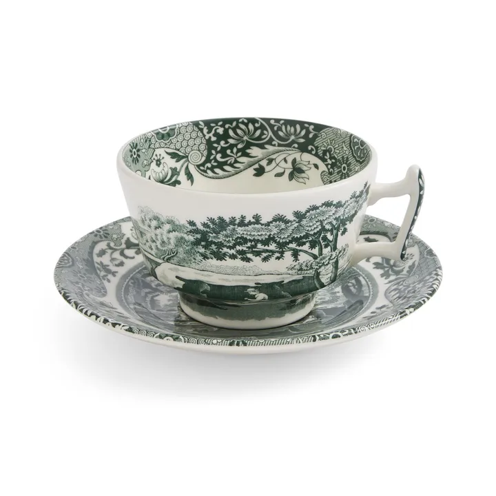 Tasse avec soucoupe Heritage Green Italian - Vert, 0,2 L - Spode