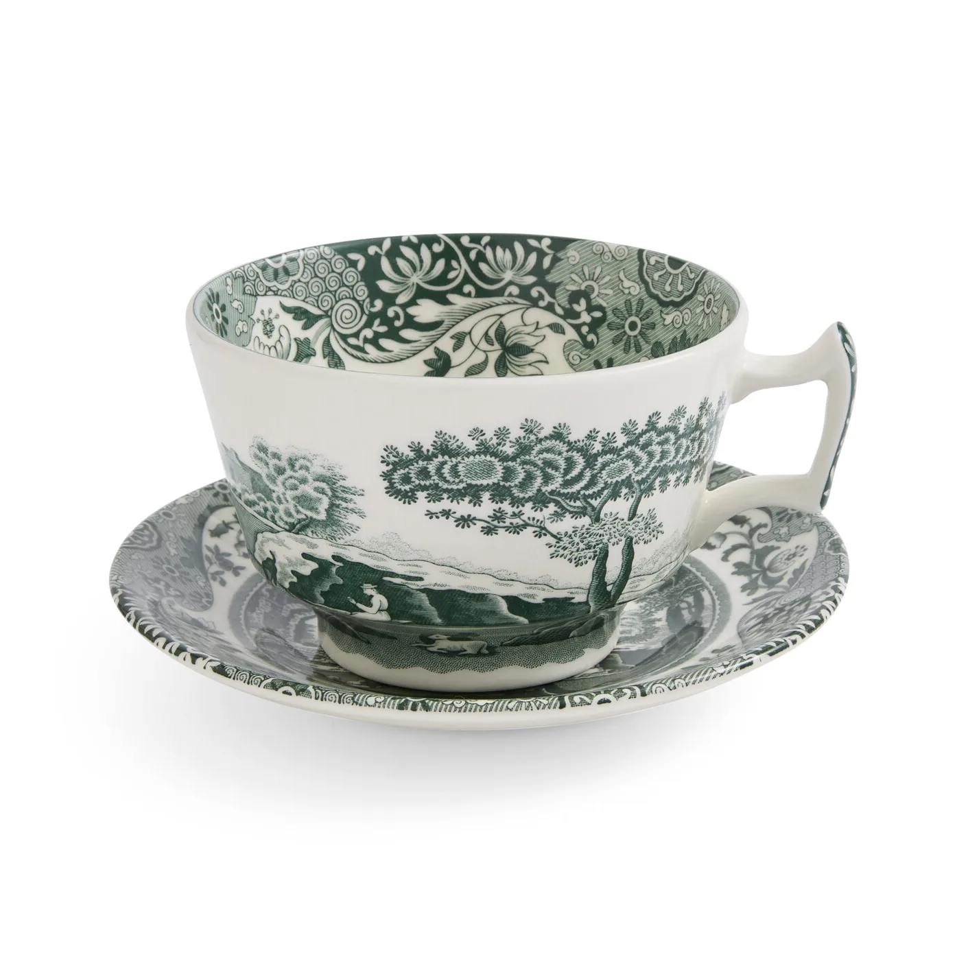 Tasse avec soucoupe Heritage Green Italian, Vert, petit-déjeuner, 0,28 L Spode