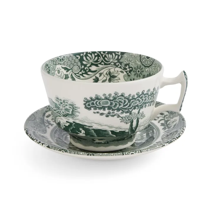 Tasse avec soucoupe Heritage Green Italian - Vert, petit-déjeuner, 0,28 L - Spode