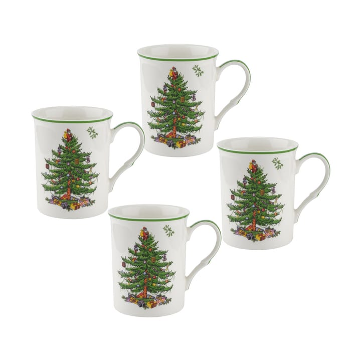 Tasse Christmas Tree 34 cl Lot de 4 - White-green-red - Spode
