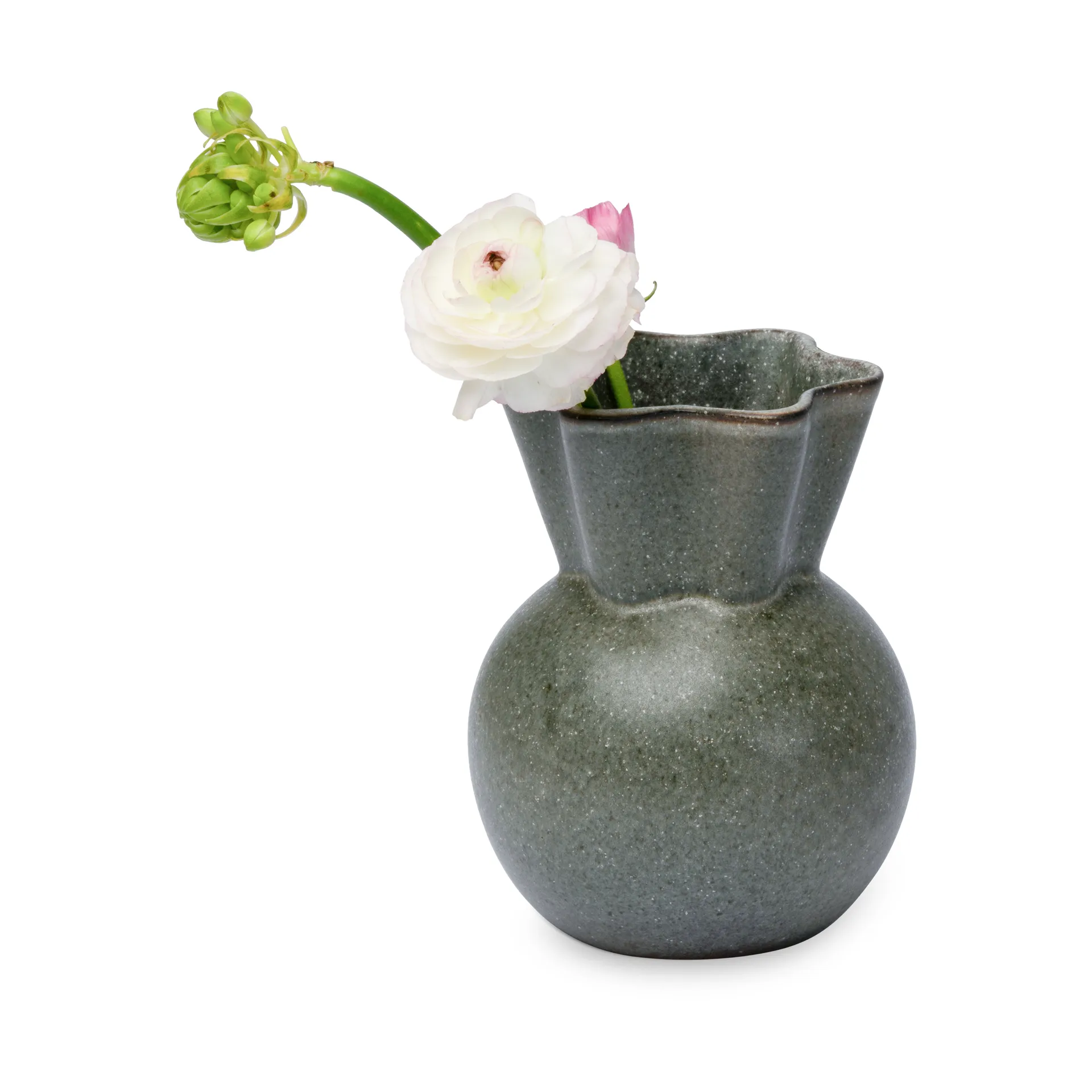 Vase Eva Stæhr-Nielsen 14 cm, Vert mousse Spring Copenhagen