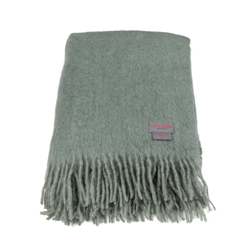 Plaid Mohair, sea foam & green bay melange Stackelbergs