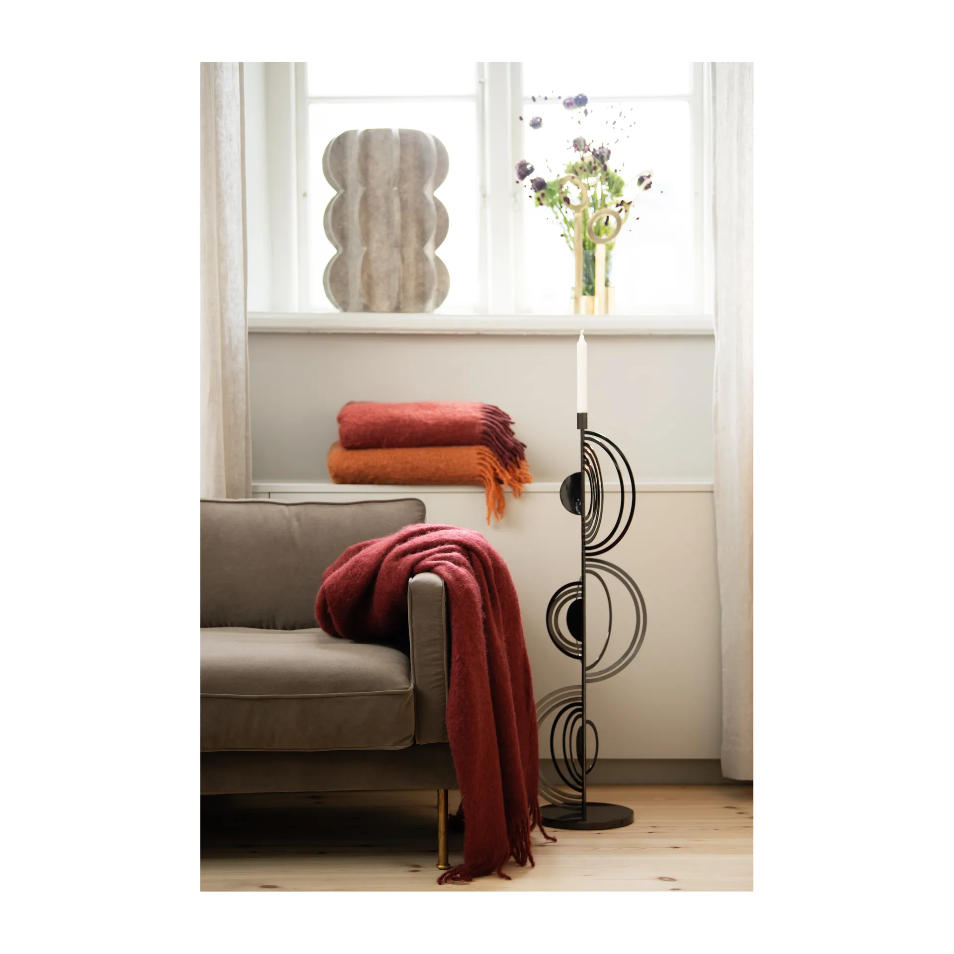 Plaid Mohair, terre cuite Stackelbergs