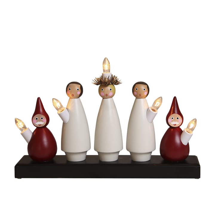 Arche de bougies Lucia Choir - blanc-rouge - Star Trading