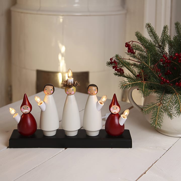 Arche de bougies Luciakör, blanc-rouge Star Trading