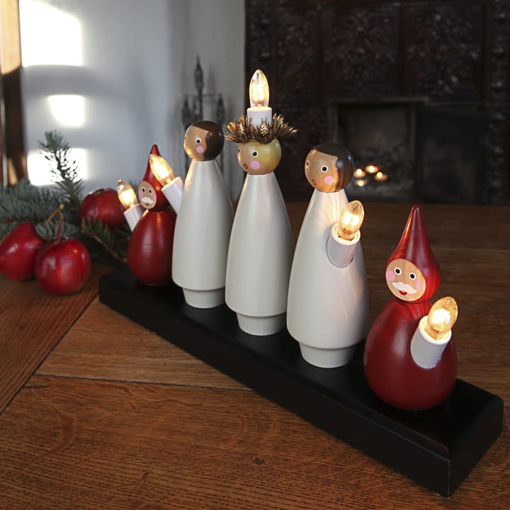 Arche de bougies Luciakör, blanc-rouge Star Trading